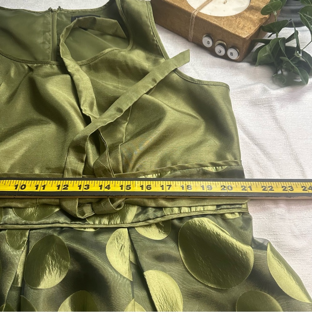 Le Bos Olive Green 2 pc Sleeveless Dress with Bolero Top -Women’s Plus Sz 16W - Picture 9 of 16